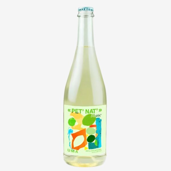 Um&agrave;, P&eacute;t' Nat' blanc sans alcool, boisson p&eacute;tillante bio