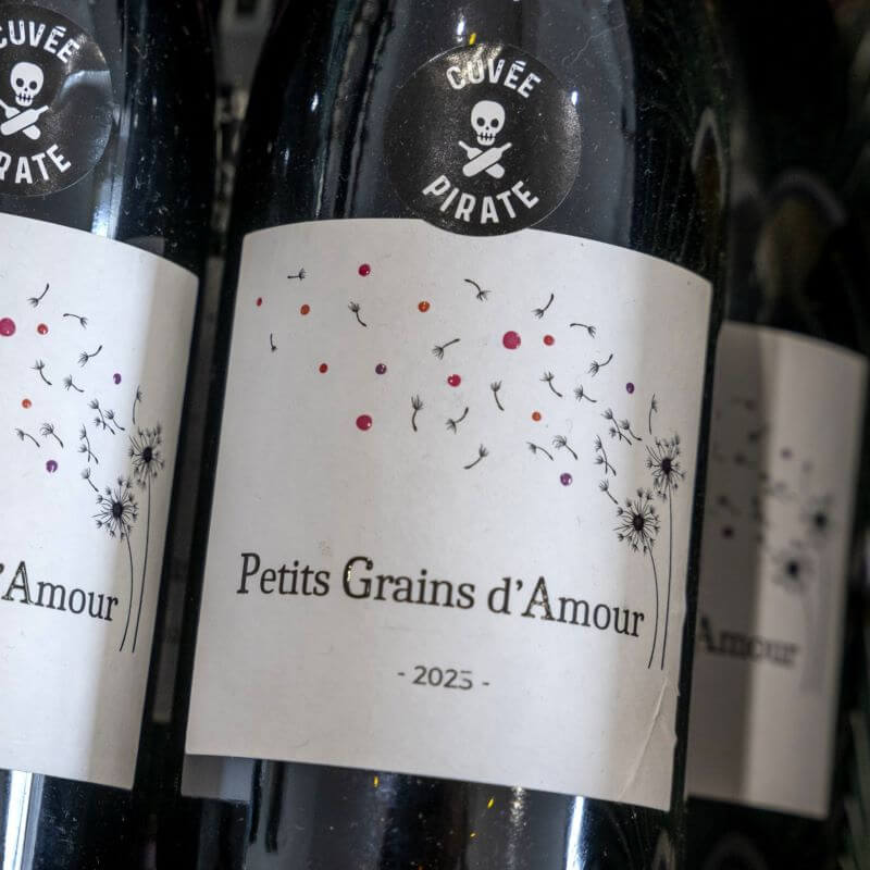 Petits Grains d'Amour, vin bio nature cuvée Pirate