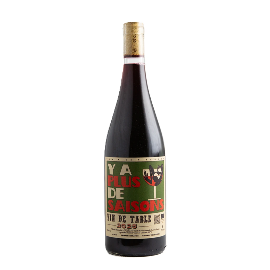 Y a plus de Saisons de Fréa, vin rouge bio